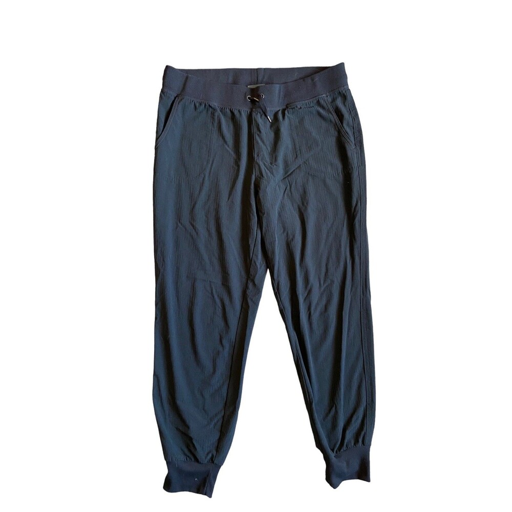 Athleta City Jogger Pants Size 14‎ Black Nylon Quiet Luxury Athleisure Dancewear